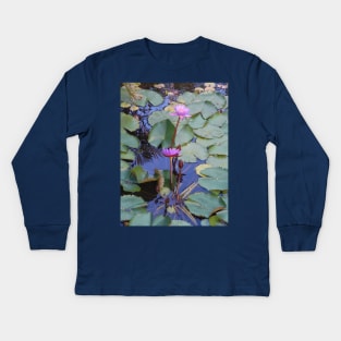 Tropical Waterlilies Kids Long Sleeve T-Shirt